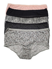 NWOT Comfort Choice Assorted 5 Pair Pack Cotton Brief Panties Size 12