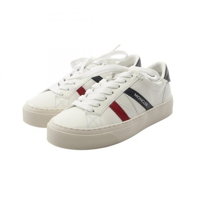 MONCLER MONACO 2 Sneaker 4M00160M449600136 Leder weiß navy rot #36 NEU Damen