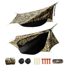 Night Cat Hammock Camping with Rain Fly Tarp and Mosquito Net Outdoor Survival