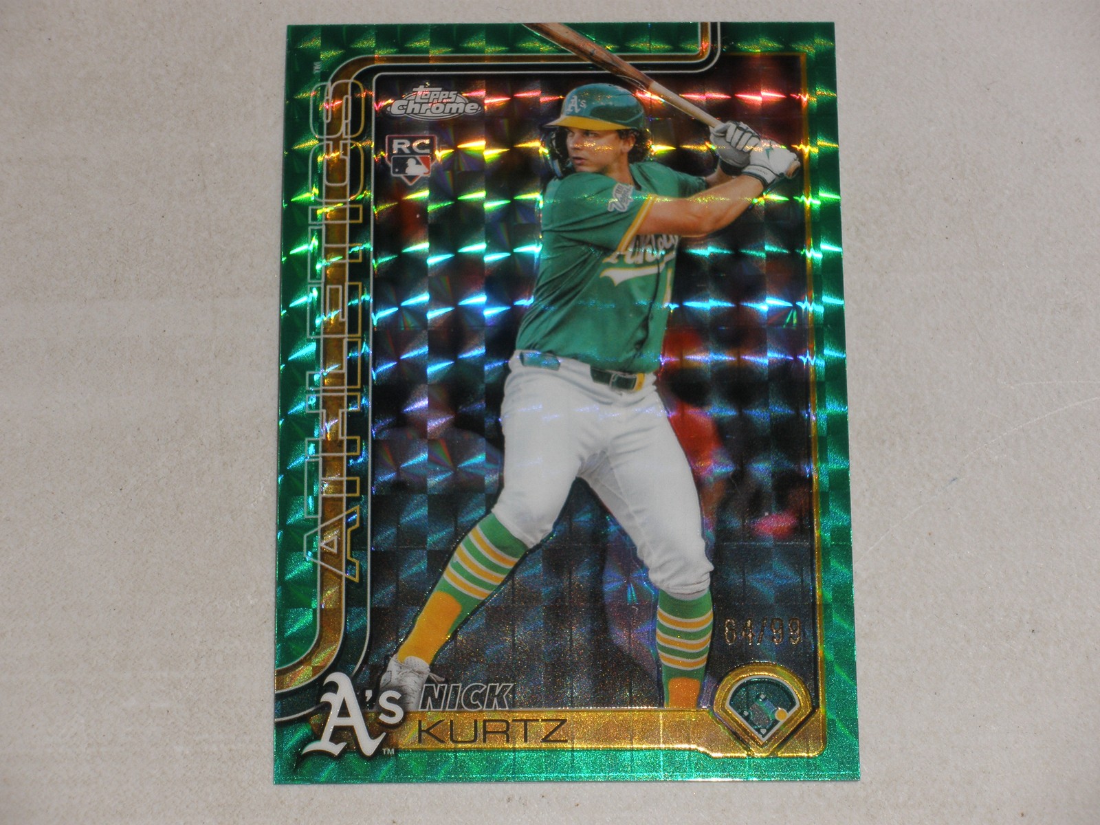 2025 Topps Chrome Update Green Geometric Refractor #178 Nick Kurtz 64/99 RC
