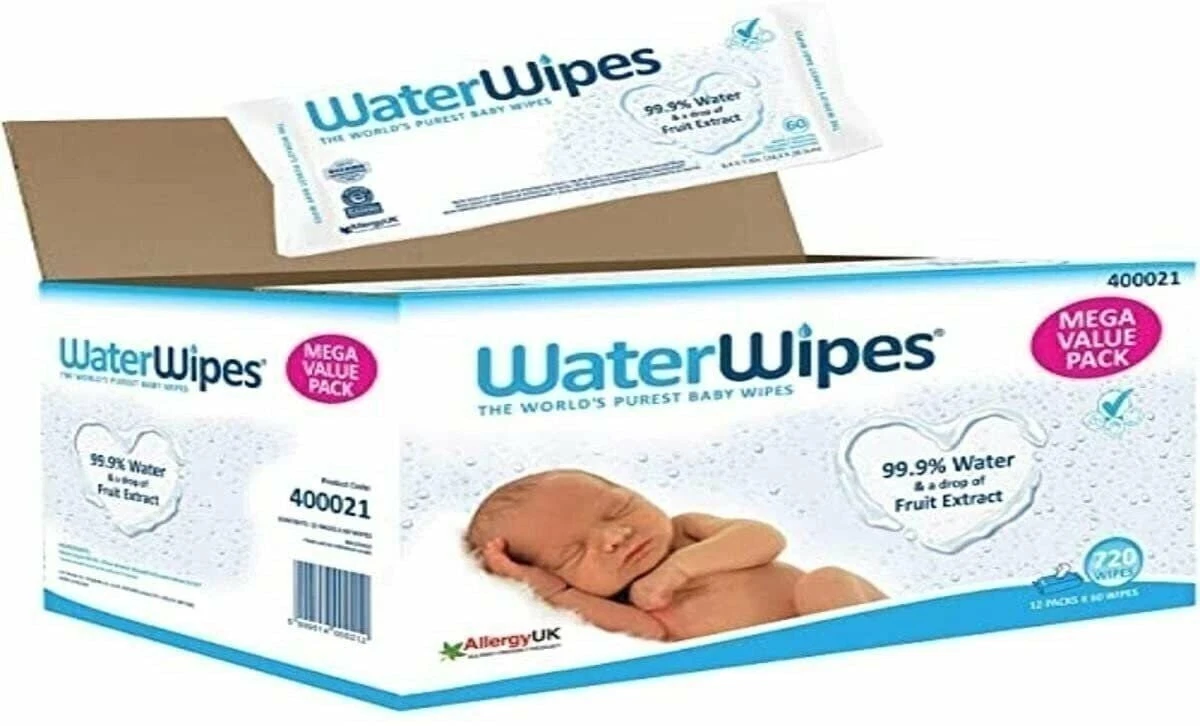 Water wipes wipes 60 count - Pack of 12, Total 720 Wipes
Opens in a new window or tab