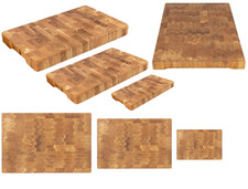 M-XXL Hacklbock Eiche Stirnholz Schneidebrett Tranchierbrett 30 35 40 50 60cm