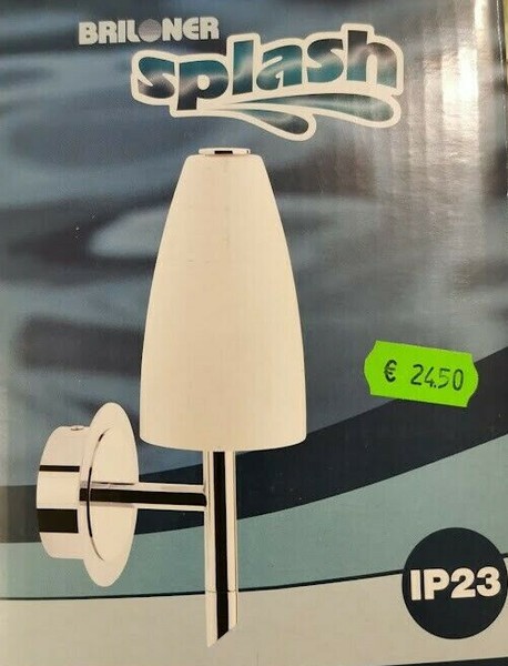 Briloner Badleuchte Splash Badlampe Wandlampe Spiegelleuchte Weiß Chrom IP23-image