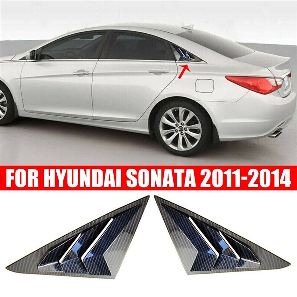 Carbon Fiber Glass Louver Shutter Trim for 2011-2014 Hyundai Sonata