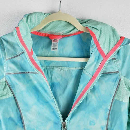 Ivivva By Lululemon Girls 14 Full Zip Athletic Bomber Jacket Blue Marl Tiedye - Picture 4 of 11