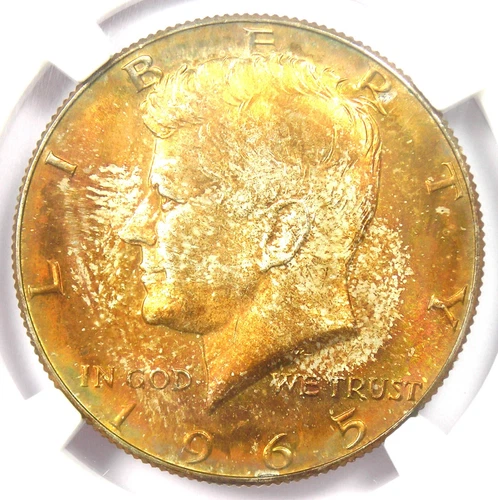 1965 Kennedy Half Dollar 50C Coin - NGC MS67+ Rare Plus Grade - $2650+ Value