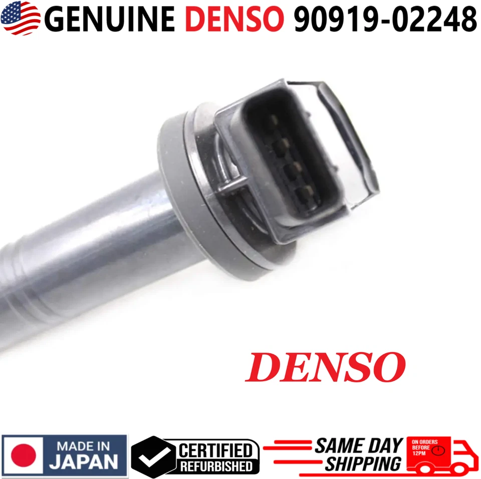 OEM DENSO x4 Ignition Coils For 2003-2020 Toyota & Lexus I4 V6 V8, 90919-02248 - Image 3 of 4