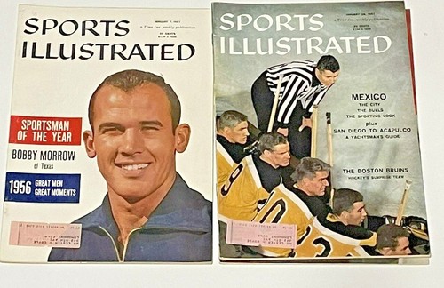 Lot (10) 1957 Sports Illustrated Wally Moon Ted Williams Mantle Rare Babe Ruth - Picture 3 of 12