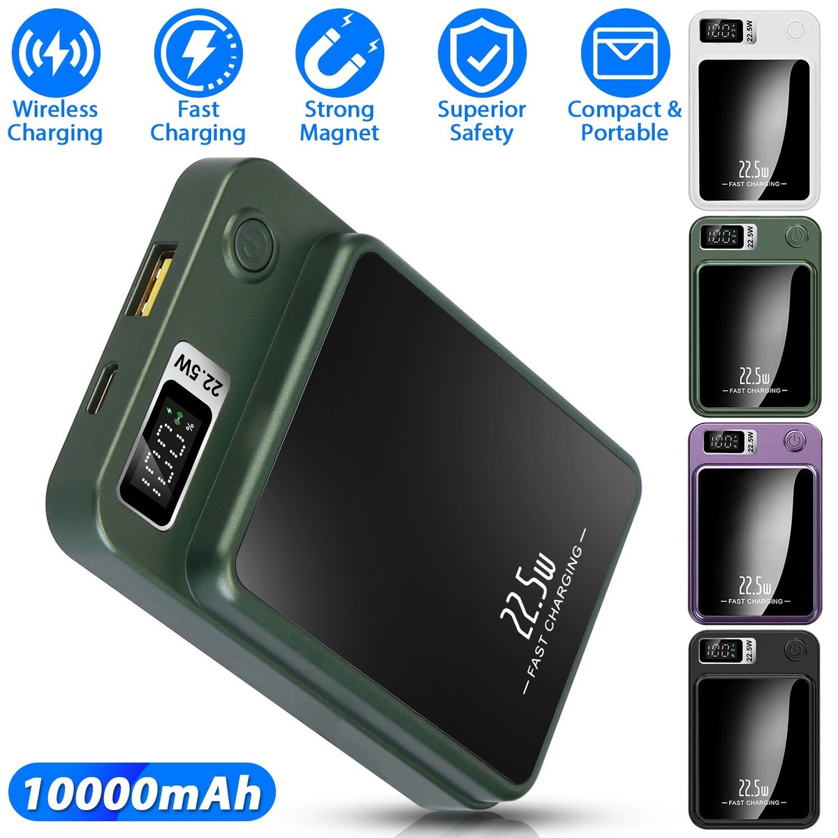 スマホアクセサリー Wireless Powerbank 10,000mAh Amazon.com: 22.5W Power Bank, 10000mAh 15W Magnetic Wireless