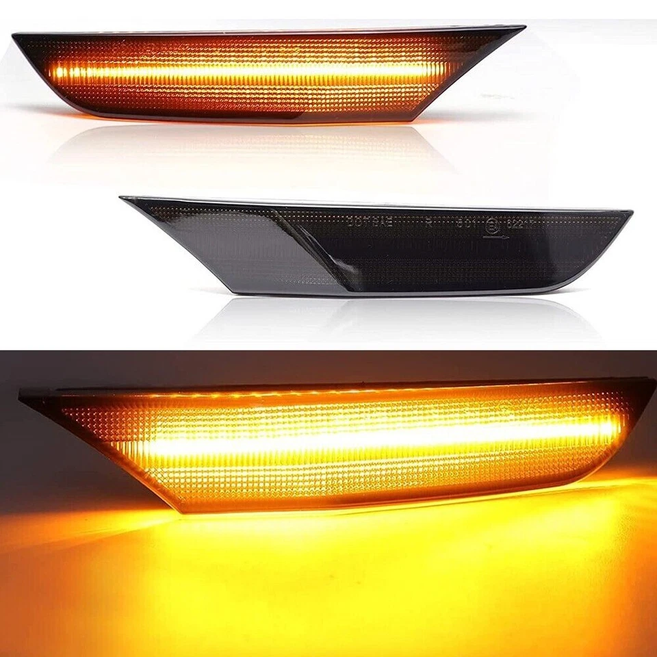 Smoked LED Bumper Side Marker Lights For 2003-2006 Infiniti G35 Base X Sedan 4DR Foto 2 de 4