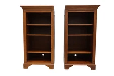 Ethan Allen Country Crossing Cinnamon Maple Bookcases- Pair