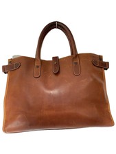 ETTINGER tote bag leather Brown solid Used
