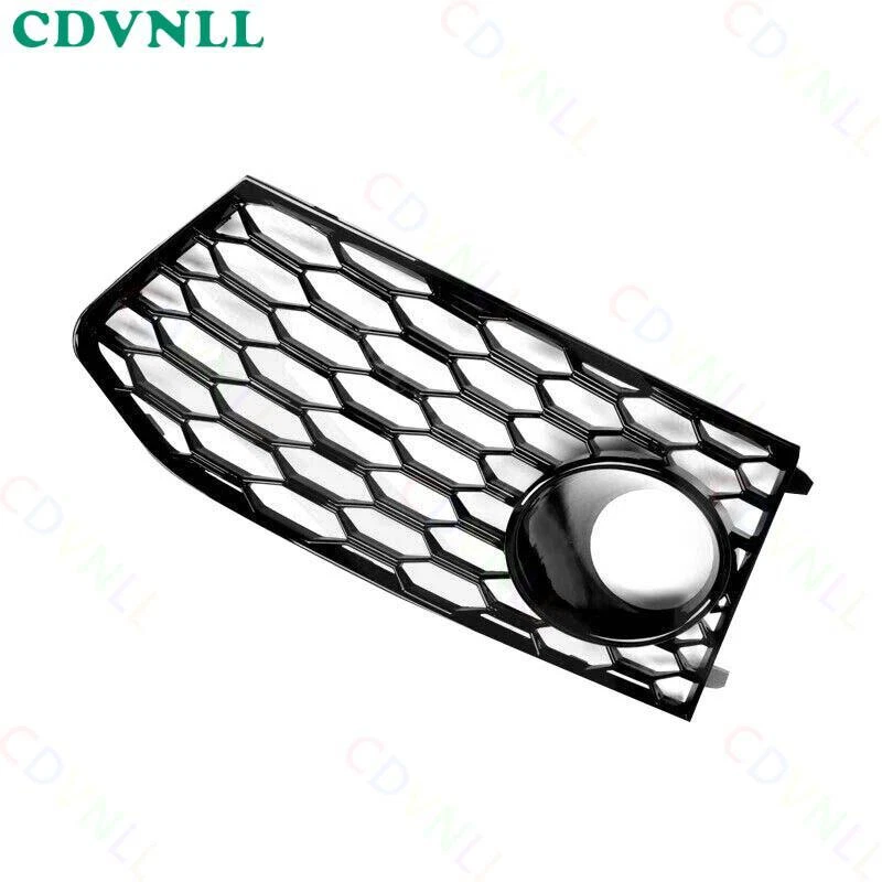 For Audi RS6 2013-2018 Left Front Bumper Fog Light Cover Bezel ABS Glossy Black - Image 3 of 4