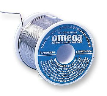 OMEGA - Fil à souder sans colophane, flux rapide, 2% 26SWG 250g 183 à 185°C - Photo 1/1