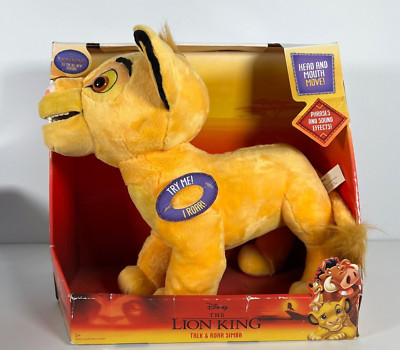 2019 Disney The Lion King  Talk & Roar Simba  14-inch Plush Toy NIB
