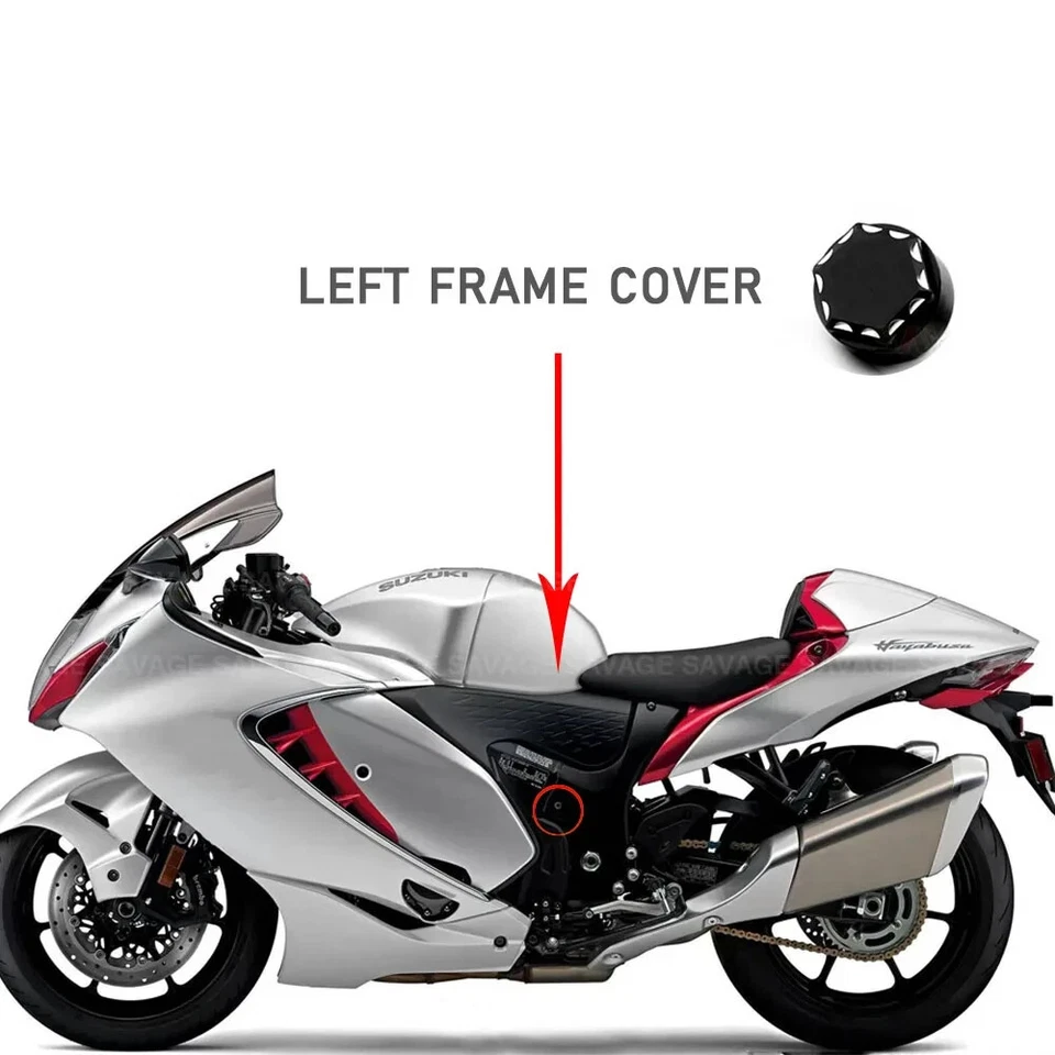 Capas de quadro de montagem corte bola 3D hexagonal GSX 1300R para SUZUKI HAYABUSA 1999-2020 - Imagem 2 de 4