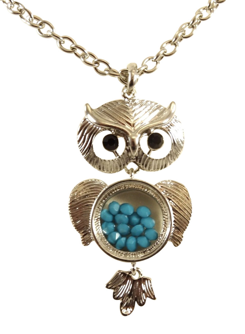 New 30" Oval Link Chain Necklace with Adorable Owl pendant NWT #N2474