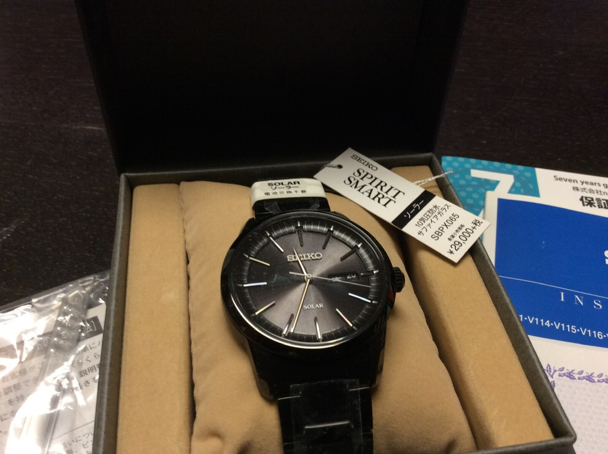 新品バッテリー SEIKO スピリットスマート ソーラー クロノグラフ 稼働