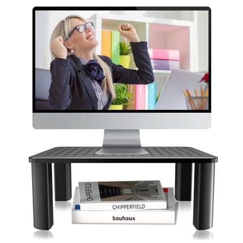 Adjustable Monitor and Laptop Stand Riser for Desk Organization and Comfort-image