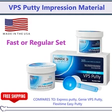 2X600g Dental Impression Material silicone Putty Soft Catalyst Base Fast & Regul
