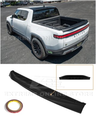 For 22-Up Rivian R1T | Street Series Matte Black Rear Tailgate Lid Wing Spoiler