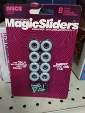 Magic Sliders 8200 Series 8PK 3/4" RND Slide Disc, 1-Pack, Gray NIP FREE SHIP