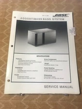 ORIGINAL BOSE- AM3 BASS SYSTEM - SERVICE MANUAL & SCHEMATICS SHEET D1164