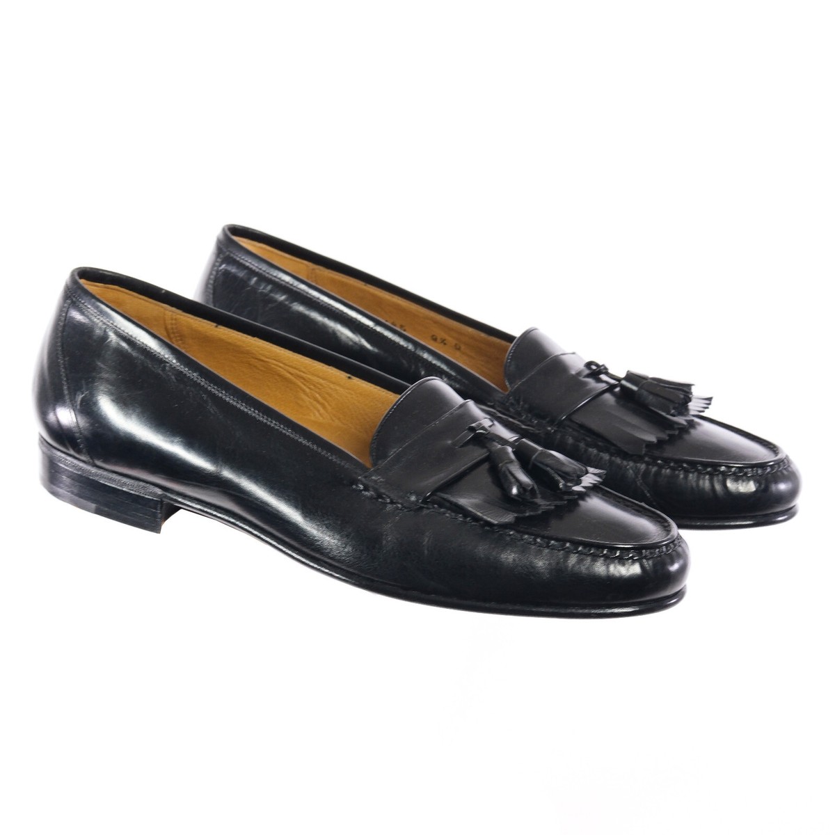 NEW Old Stock Blk COLE HAAN Leather Kiltie Tassel Loafers 
