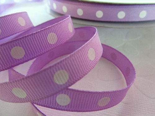 50 yards Single Polka Dot 3/8" Grosgrain Ribbon/FREE Ship USA Seller R134-Roll - Picture 5 of 20