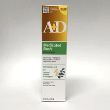 A+D MEDICATED Rash Ointment, 1.5oz | Soothes, Relieves, Protects Irritated Skin