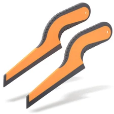 2 Pcs Window Tint Clean Water Wiper Blade Squeegee Soft Rubber Scraper Wrap Tool