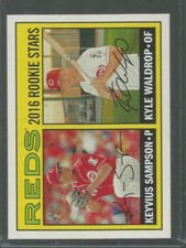 2016 Topps Heritage #164 Kyle Waldrop/Keyvius Sampson RC Rookie Reds 