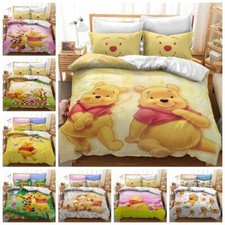 Winnie the Pooh Donna Quilt Duvet Cover Set AU Single Double King Size Kids Bed