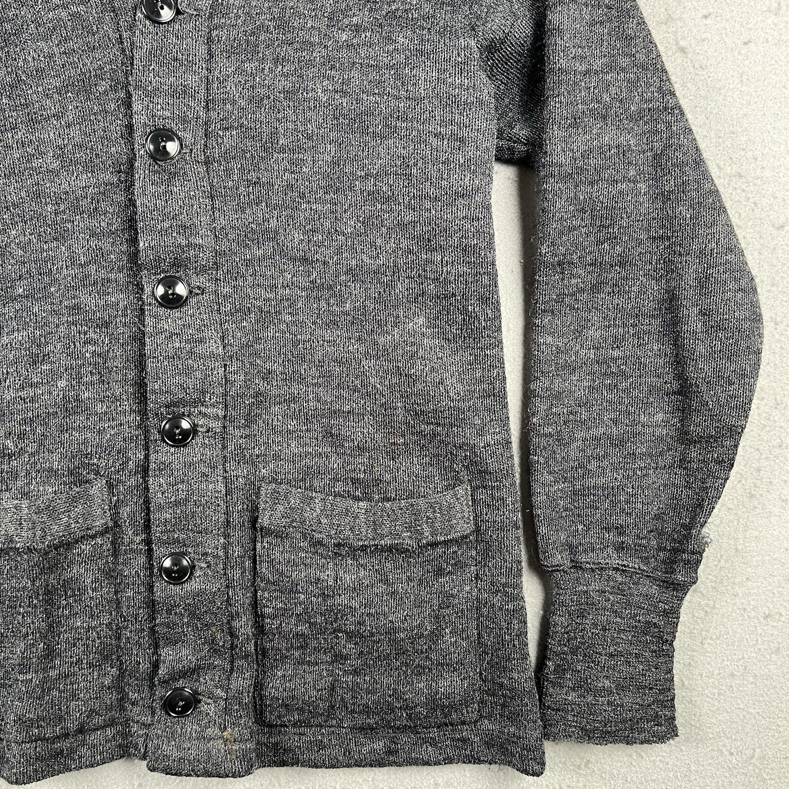 30s 40s Interlock Sportswear Virgin Wool Cardigan… - image 2