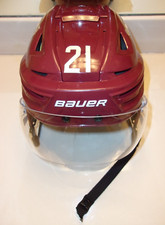 (ARIZONA COYOTES) Milos Kelemen worn red #21 Bauer helmet from 2022-23 season