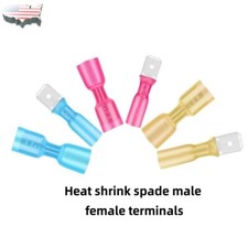 Heat Shrink Spade Connectors AWG 22-16 Spade Connector Terminlas Speaker Wire