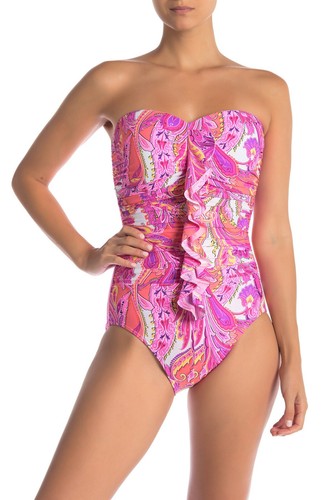 MIRACLESUIT MIRACLE CAMILLA 12 PINK PAISLEY SWIM SUIT SWIMMING COSTUME CRUISE - Picture 3 of 3