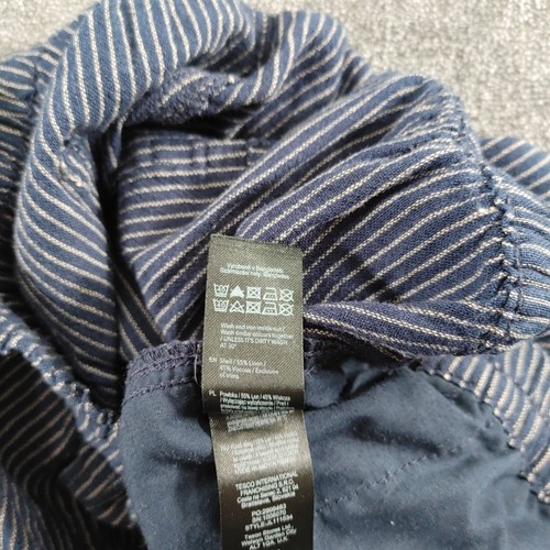Pantalone donna F&F UK 18 blu navy a righe misto lino boho nautico - Foto 4 di 12