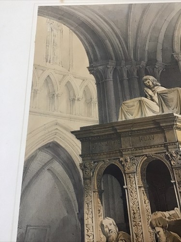 19th Century Hand Colored Print - Tombeau De Louis XII A. St Denis Plate 25 - Picture 4 of 12