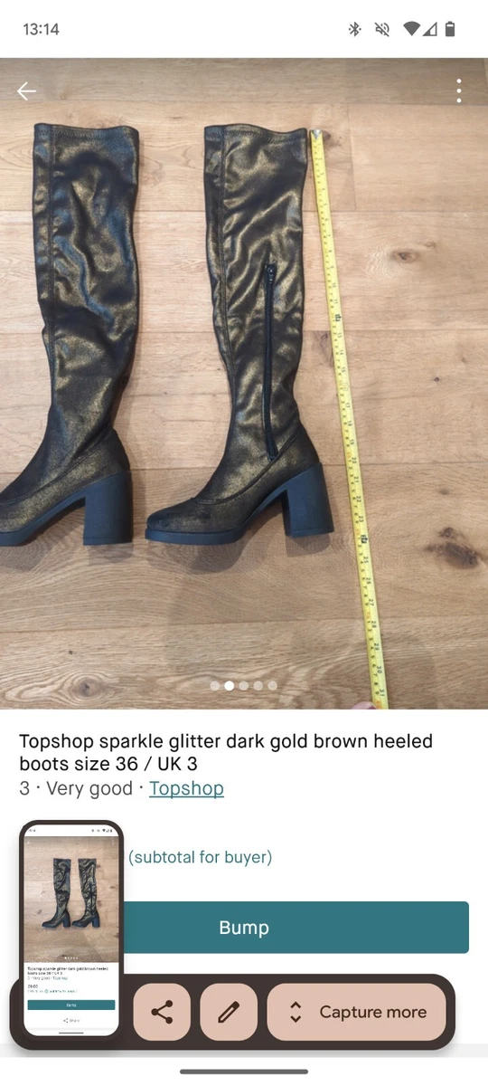 Topshop glitter boots sale