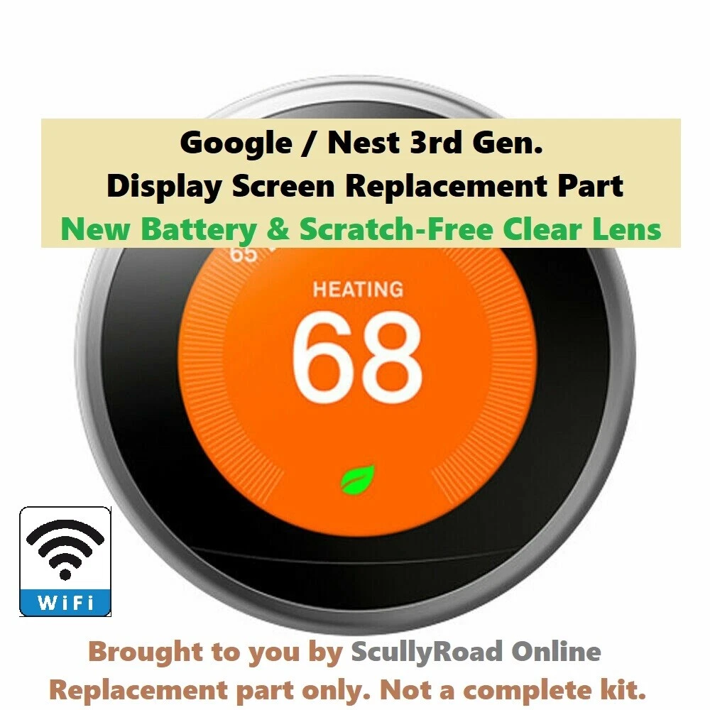 REPLACEMENT PART: Google Nest 3rd Thermostat Display Smart WIFI Learning NO BASE