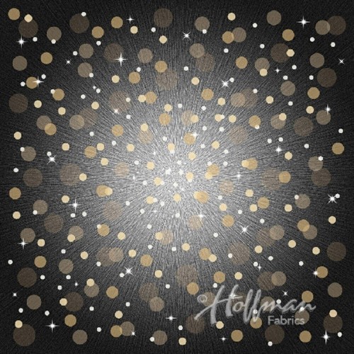 Champagne Spectrum Print Panel 43 x 43 Cotton Fabric by Hoffman of CA - Picture 2 of 3