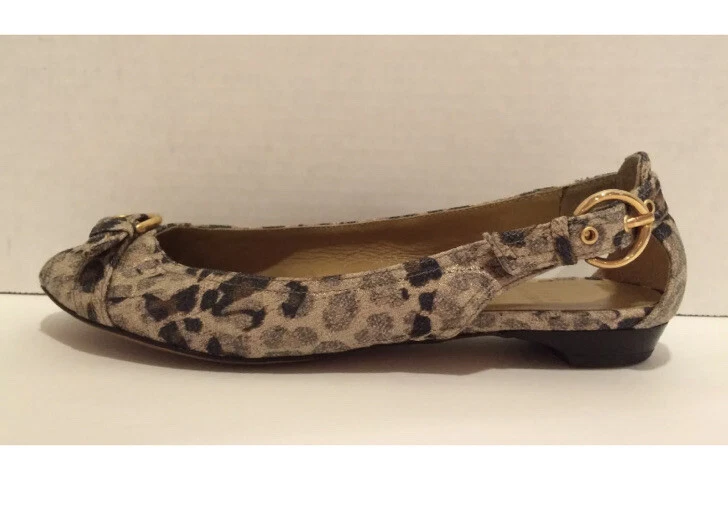 Stuart Weitzman Chitchat Open Toe Ballet Flats Faded Leopard 6.5 $329 - Image 2 of 4