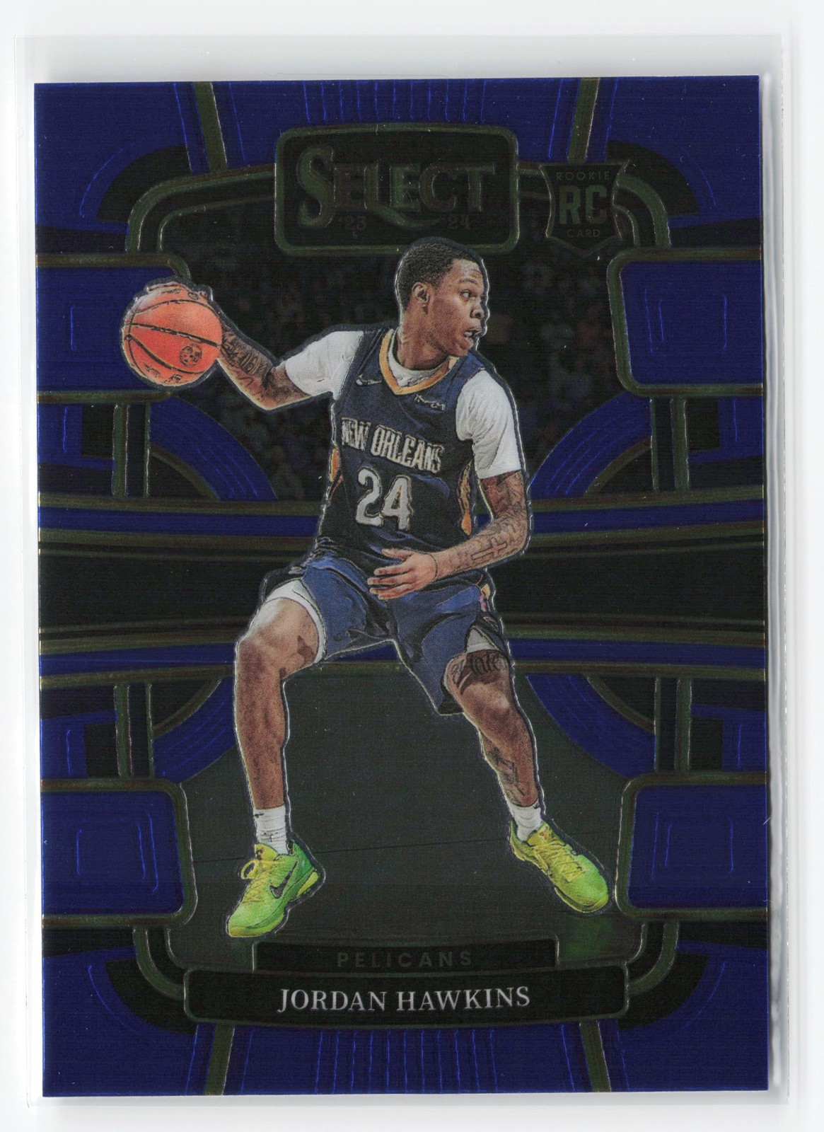 2023-24 PANINI SELECT CONCOURSE JORDAN HAWKINS #72 RC PELICANS BLUE