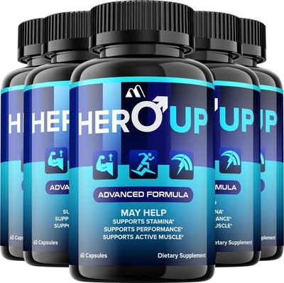 (5 Pack) Hero Up for Men Capsules   HeroUp Vitamin Complex Pills, Energy