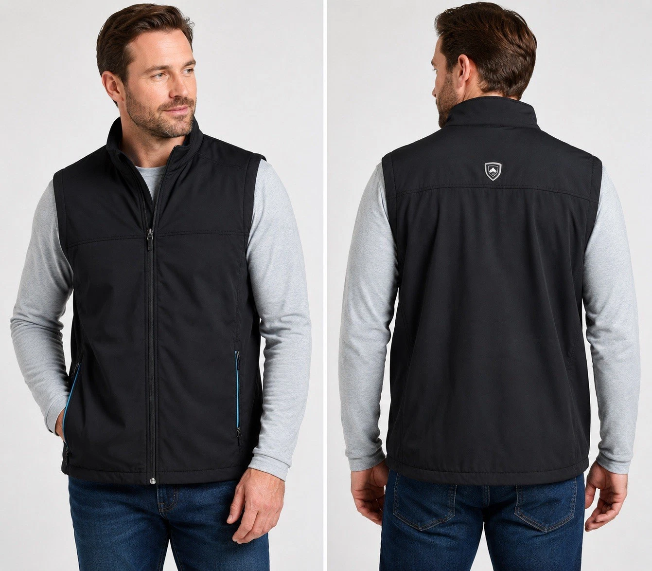 KUHL Interceptr Vest Mens XL Black Fleece Full Zip Outdoor Layering Pockets