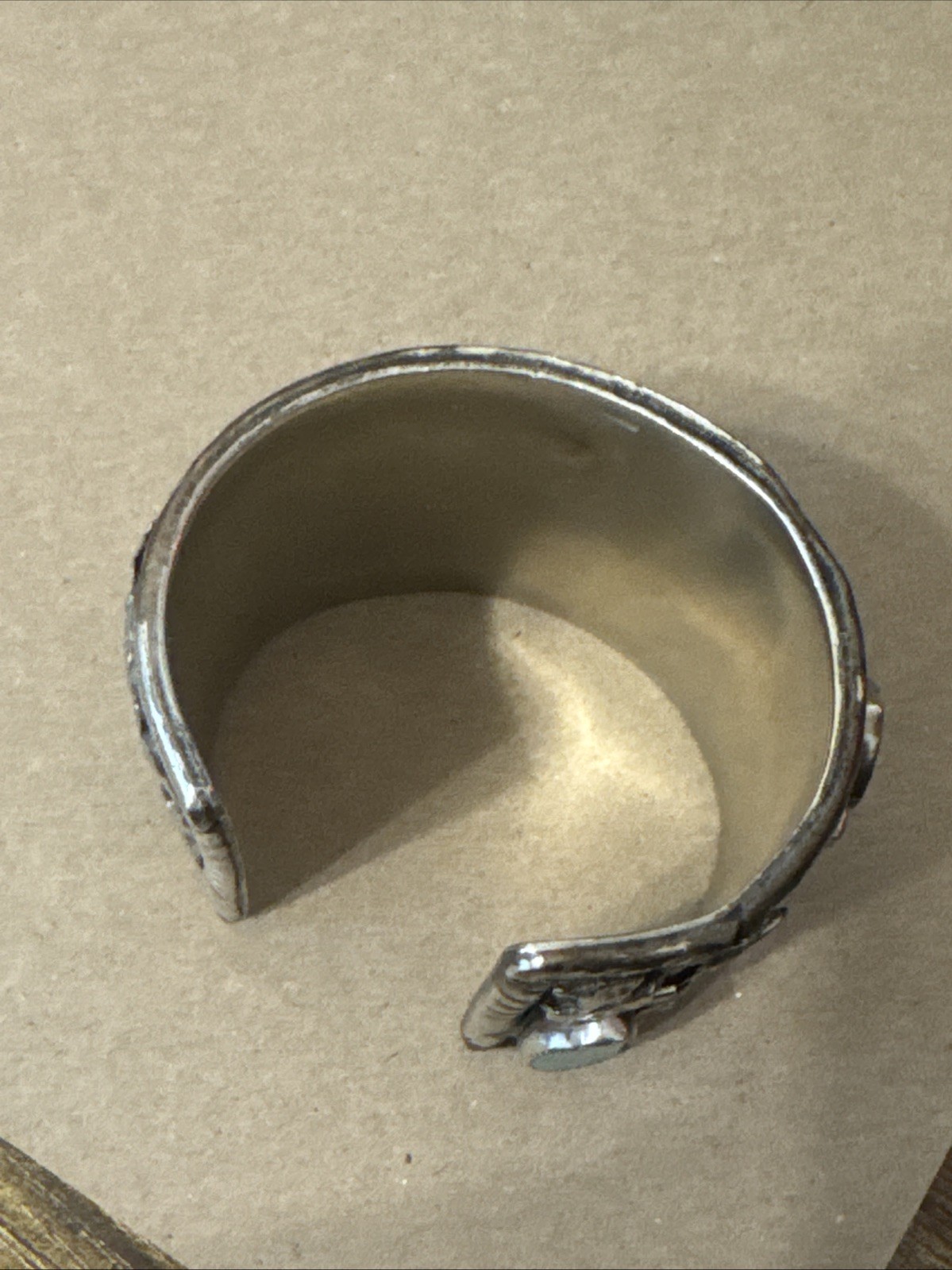925 silver native amercan cuff braclet heavy soli… - image 12