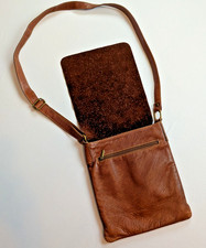 Brown Leather Crossbody Messenger Bag Borse in Pelle Made in Italy