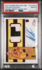 2022 PANINI ONE & ONE ROOKIE JERSEY AUTOS RED #RJAWKS WALKER KESSLER 21/25 PSA 8