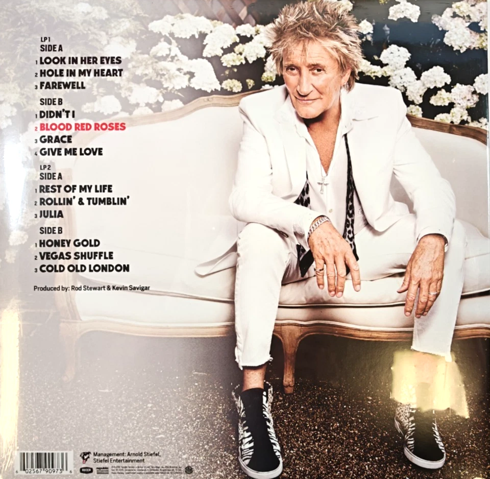Rod Stewart Blood Red Roses LP Album vinyl record 2018 on Decca - Image 2 of 4